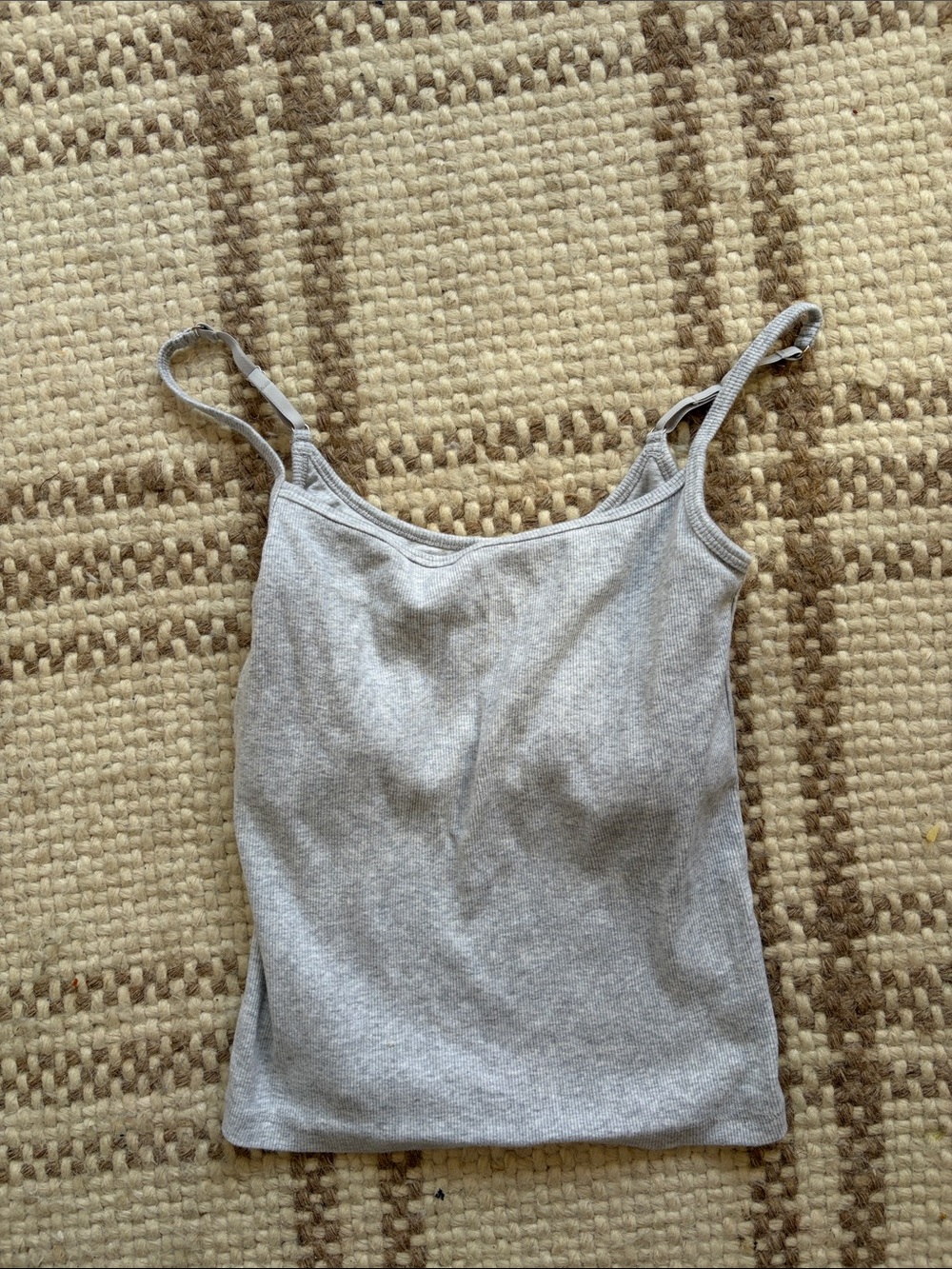 Abercrombie Ribbed Braless Grey Cami